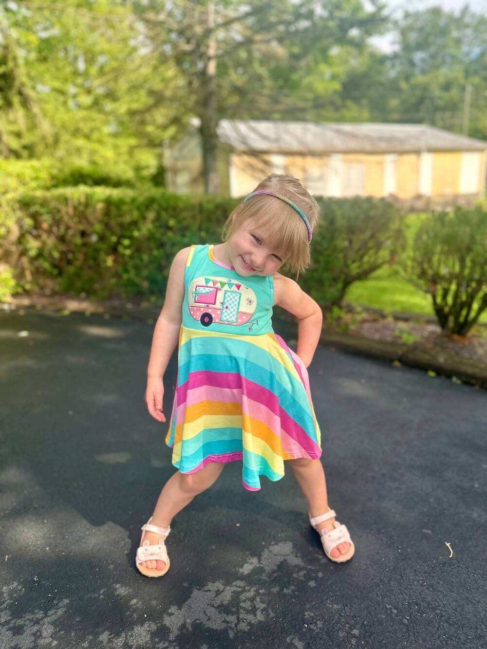 NEW MELINA & ME girl's weekend wanderer dress in teal